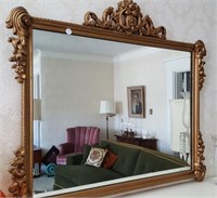 Gold framed wall mirror
