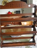 Wood Spice rack for wall hanging,