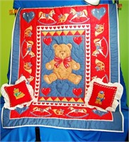 Bear Baby Quilt & Pillows