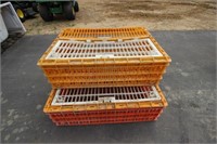 2 Plastic chicken cages