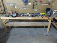 Wooden Work Bench & Peg Board