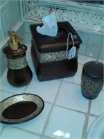 4 Pc. Brown Bathroom Set