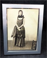 Antique Victorian Lady Blk Wht Photograph Picture