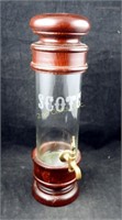 Antique 1800's Glass Wood Scotch Retro Decanter