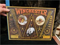 WINCHESTER REPEATING ARMS CO TIN SIGN