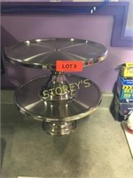 2 S/S Cake Stands or Pizza Displays