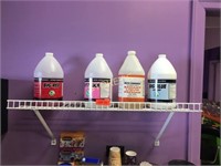 4 Bottles of Dishwasher Chemicals & Wire Rack