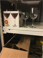 Assorted Wine Glasses, Christmas Mugs, Etc.