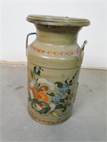 Tole Painted Vintage Milk /can
