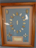 Two Framed Authentic Arrowhead Displays