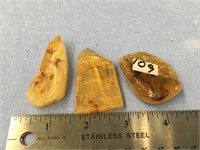 2" pieces of raw amber   (a 7)