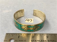 Oriental style turquoise cuff bracelet   (a 7)