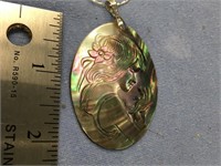 Choice on 2 (97-98) 2 1/2"  Abalone pendent on a s