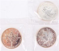 Coin 3 Canadian 1 Ounce Maple Leaf .999 Fine