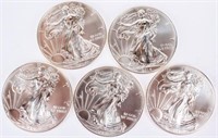 Coin 5 American Silver Eagle .999 Fine Silver UNC