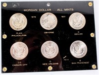 Coin  Morgan Dollar All Mints Set 6 Coins BU