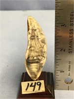 2.5" section of a fossilized ivory tooth scrimmed