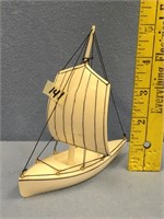 5" x 5 1/2" ivory sailing vessel     (11)