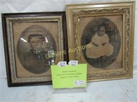Pair Early African American Pictures