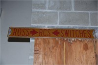 Lot #85 Ross-RCS-Switches enameled sign