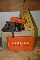 Lot #173 Vintage box of trains and train