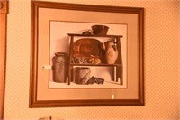 Lot #64 Framed still life print by Pauline