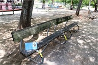 Wooden Benches, Galvanized Frames 8 ft