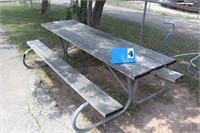 Wooden Picnic Tables, Galvanized Frames 8ft