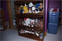 Lot #22 Book case full of teddy bears, and