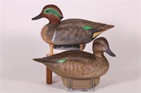 Pair of Hen & Drake Green Winged Teal by Len