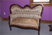 Lot #3 Victorian Revival Rose carved love seat