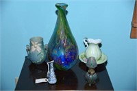 Lot #17 Cased art glass vase (+/-18”), hand