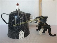 Cowboy Coffee Pot & Vandercrift Coffee Grinder