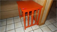 Red Wooden Side Table