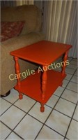 Red Painted Side Table