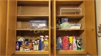 Cabinet of Cleaning Supplies & Miscellaneous