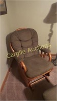 Glider Rocker with Matching Footstool