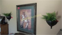 2 Wall Planters & Framed Print