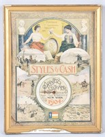 1904 LOUISIANA PURCHASE EXPO STYLES & CASH SIGN
