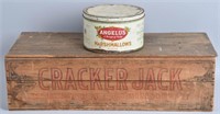 EARLY WOOD CRACKER JACK ADVERTISING CRATE