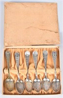 Set of 6 1893 COLUMBIAN EXPOSITION SPOONS w/ BOX