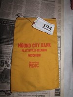 Mound City Bank Money Bag