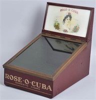 VINATGE ROSE-O-CUBA CIGAR TIN COUNTER DISPLAY