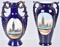 2- 1901 PAN-AMERICAN EXPO SOUVENIR VASES