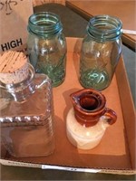 Four Glass Bottles/Jars
