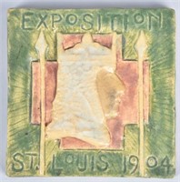 1904 ST LOUIS EXPO SOUVENIR CERAMIC TILE