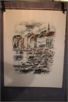 Venice Canal Black & White Signed by John Haymson