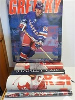 Hockey Poster Lot RED WINGS, Stanley Cup & Gretzky