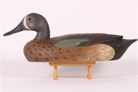 Blue-winged Teal Drake Duck Decoy by Ben Schmidt