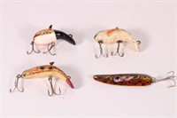 Lot of Four Vintage Fishings Lures by Bud Stewart